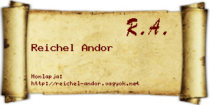 Reichel Andor névjegykártya